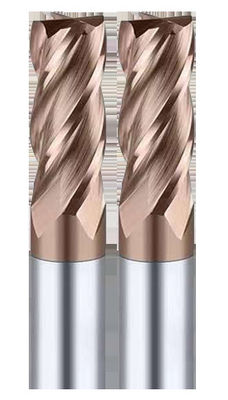 Un buen precio. HRC55 cortador cuadrado del molino de extremo del color 4 de la caña larga de oro de la flauta capa de bronce de 1/4 pulgada en línea