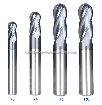 Buen precio Pedazos que muelen del carburo de tungsteno de la carpintería del grabado del molino de extremo de bola del OEM 6m m en línea