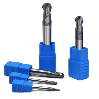 Buen precio Molino de extremo del carburo del pedazo del router del CNC de la nariz de la bola de la flauta de la fresa 4 45HRC R3 R4 R5 R6 en línea