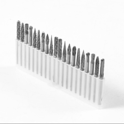 Carburo de tungsteno de archivo- 0,118 &quot; (3 mm) del tallo, herramienta rotativa de corte de las burras