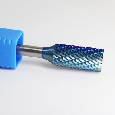 Buen precio Grabado Nano Azul con recubrimiento en forma de cilindro con rayo de extremo rotativo Burr en línea