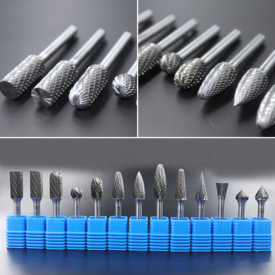 Buen precio Conjunto de burros de carburo de tungsteno de forma cilíndrica BURRS Ingrediente de cobalto para pulido/abrasivo/corte/molido en línea