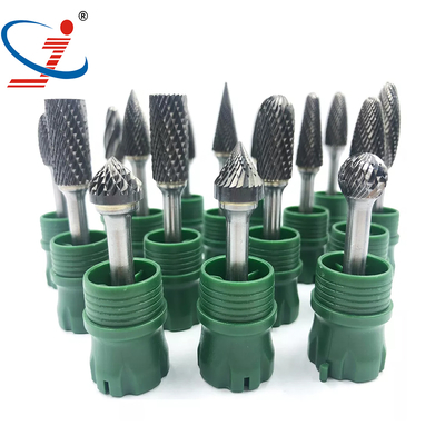 Un buen precio. Carburo de tungsteno Burr Set de 1/4 de pulgada de la base de doble corte de ficha rotativa en línea