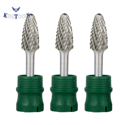 Un buen precio. Fresa rotativa de carburo de tungsteno SF-5, forma de árbol de doble corte, vástago de 1/4 en línea