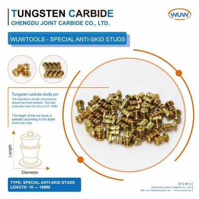 Un buen precio. Rodillos de neumáticos de nieve de carburo de tungsteno personalizados con longitud total de 5,7-15 mm y diámetro de 6,5-12 mm para bicicletas scooters ATV-UTV carretilla elevadora automática camión todoterreno en línea