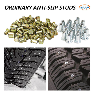 Calidad Rodillos de neumáticos de nieve de carburo de tungsteno personalizados con longitud total de 5,7-15 mm y diámetro de 6,5-12 mm para bicicletas scooters ATV-UTV carretilla elevadora automática camión todoterreno fábrica
