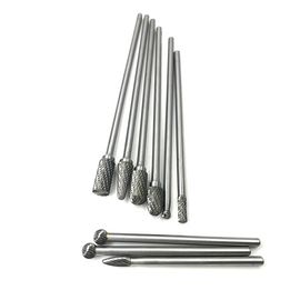 Buen precio Dos largos cortada estándar de las rebabas de la bola del carburo de los lados mueren los pedazos de la amoladora color plata en línea