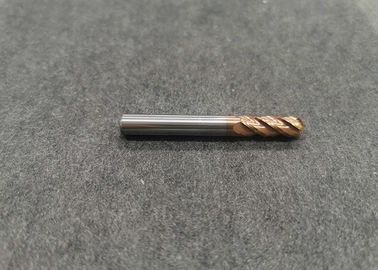 Buen precio Color de oro principal plano duradero HRC55 de la fresa de la nariz de la bola de cuatro flautas en línea